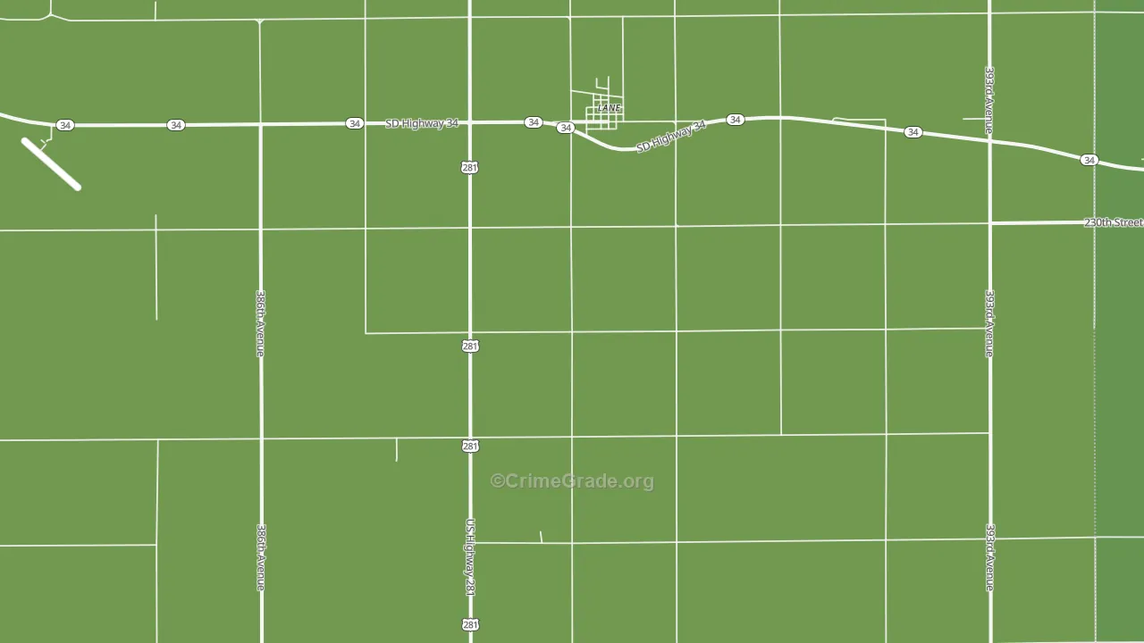 Lane, SD Map of Vehicle Theft Rates