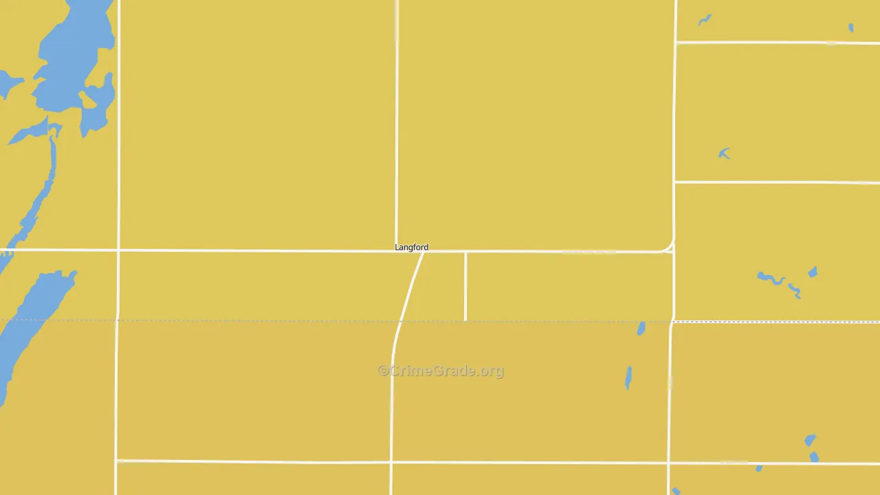 Langford, SD Map of Vehicle Theft Rates