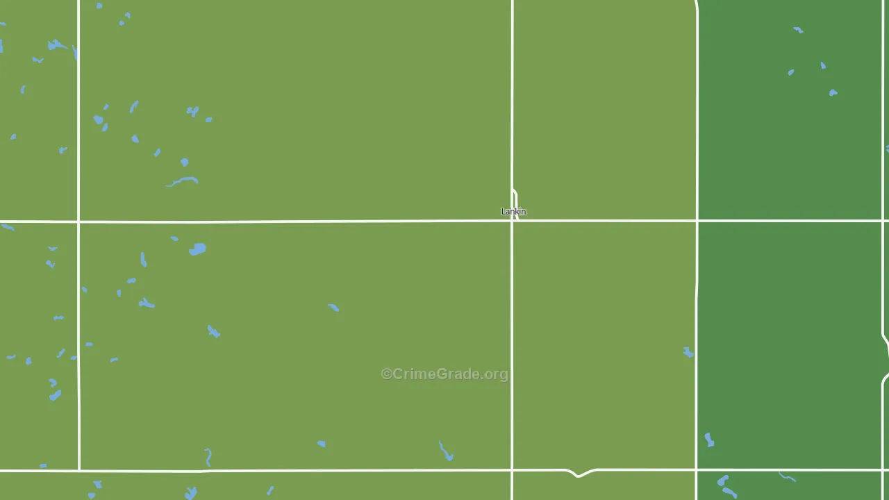 Lankin, ND Map of Vehicle Theft Rates