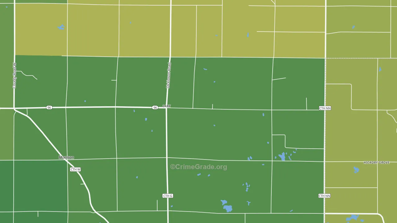 Lark, WI Map of Vehicle Theft Rates
