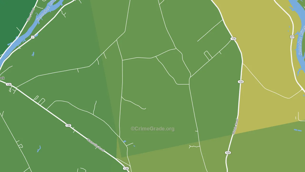 Larone, ME Map of Vehicle Theft Rates
