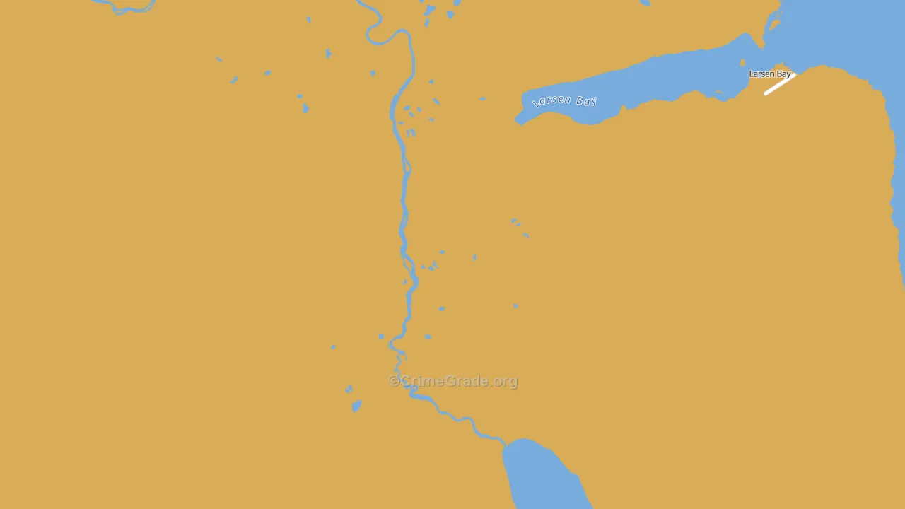 Larsen Bay, AK Map of Vehicle Theft Rates