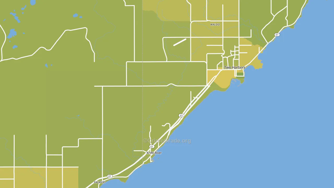Larsmont, MN Map of Vehicle Theft Rates