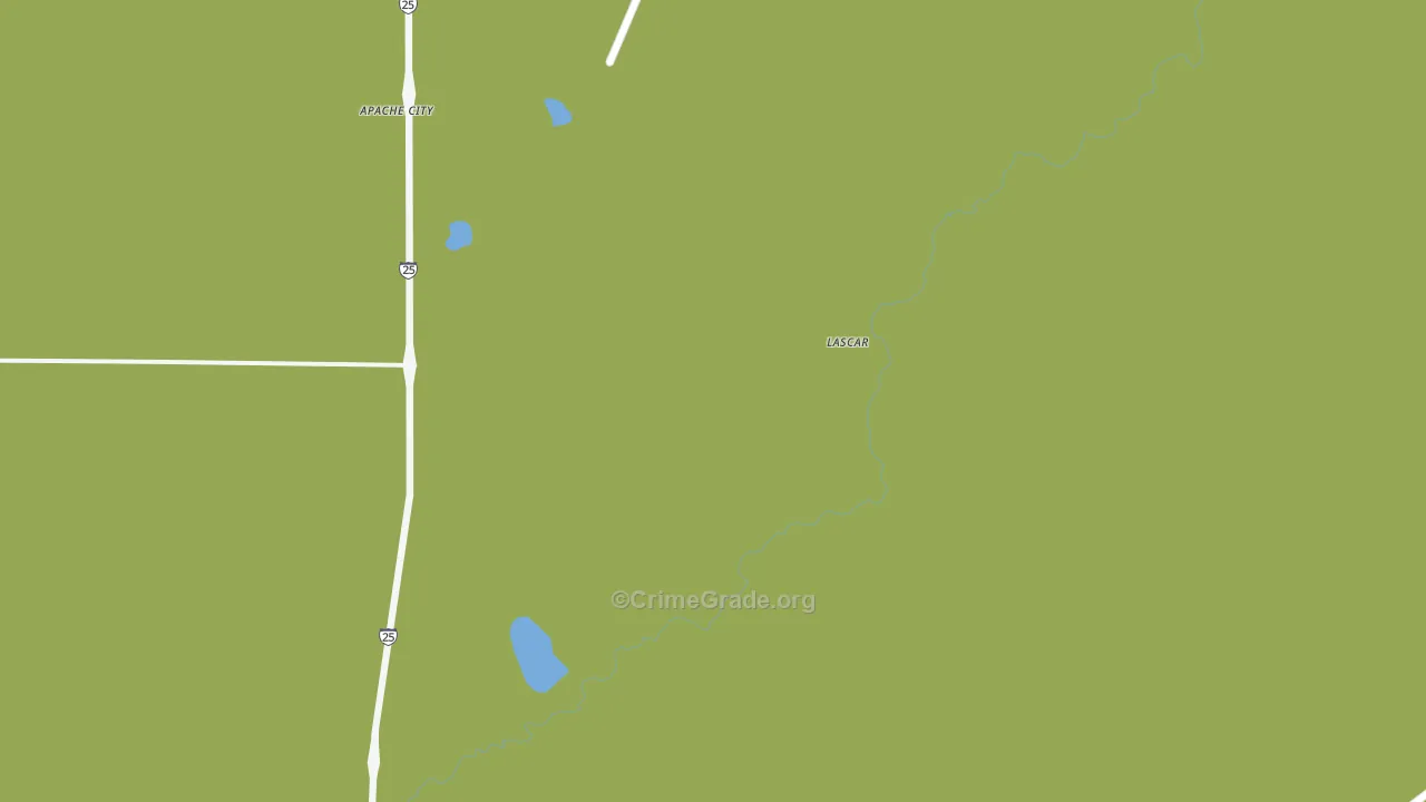 Lascar, CO Map of Vehicle Theft Rates