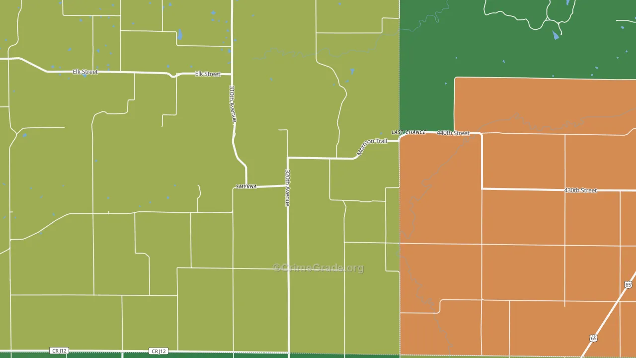 Last Chance, IA Map of Vehicle Theft Rates