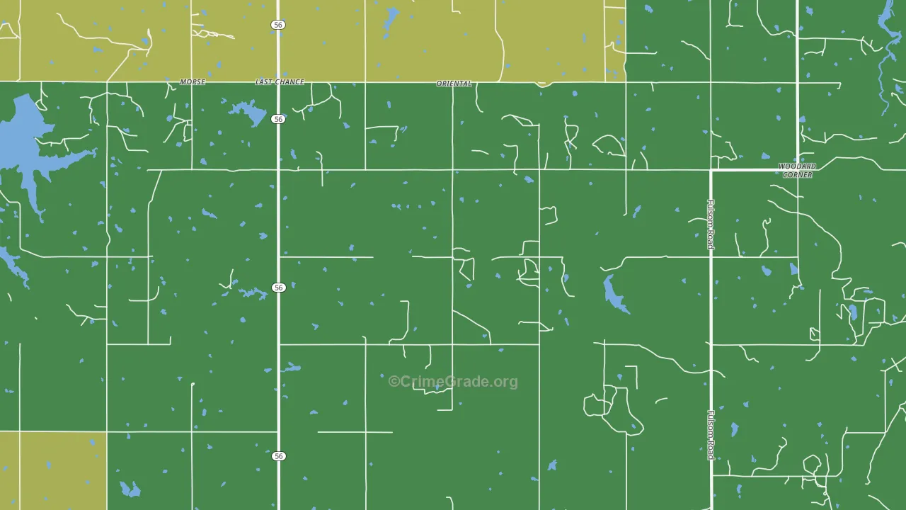 Last Chance, OK Map of Vehicle Theft Rates