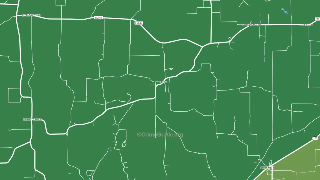 Latch, TX Map of Vehicle Theft Rates