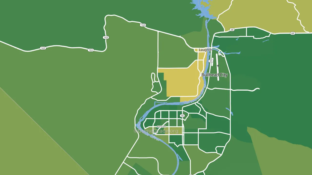 Laughlin, NV Map of Vehicle Theft Rates