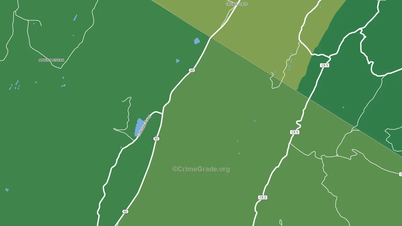 Laurel Dale, WV Map of Vehicle Theft Rates
