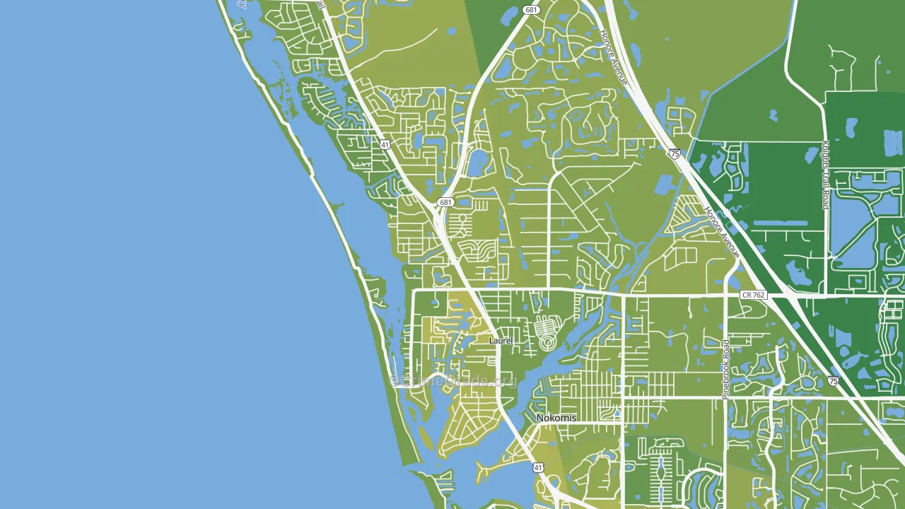 Laurel, FL Map of Vehicle Theft Rates