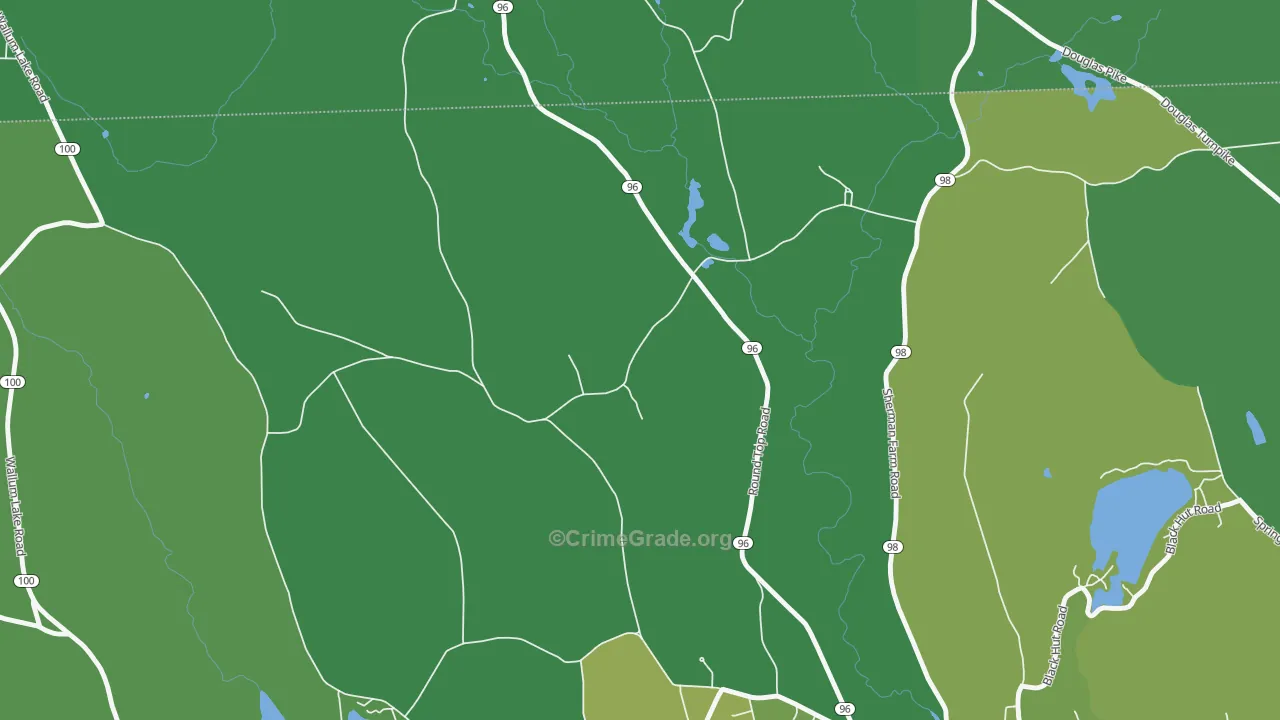Laurel Hill, RI Map of Vehicle Theft Rates