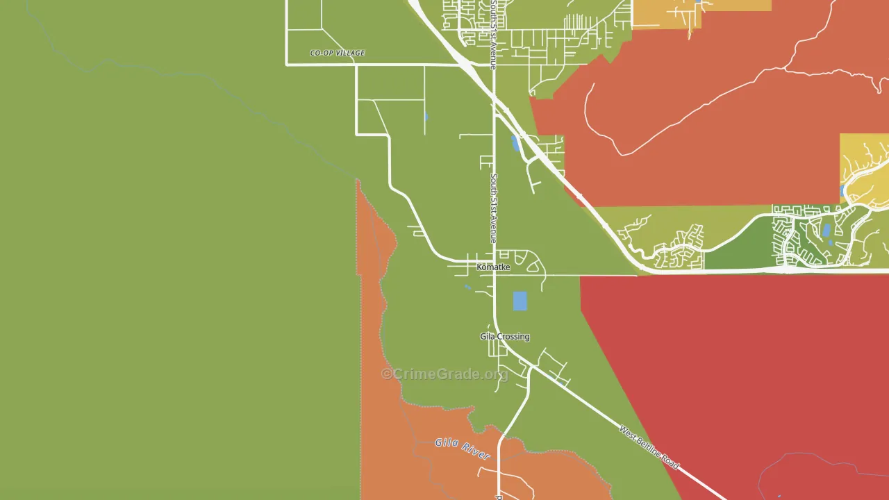Laveen Village, AZ Map of Vehicle Theft Rates