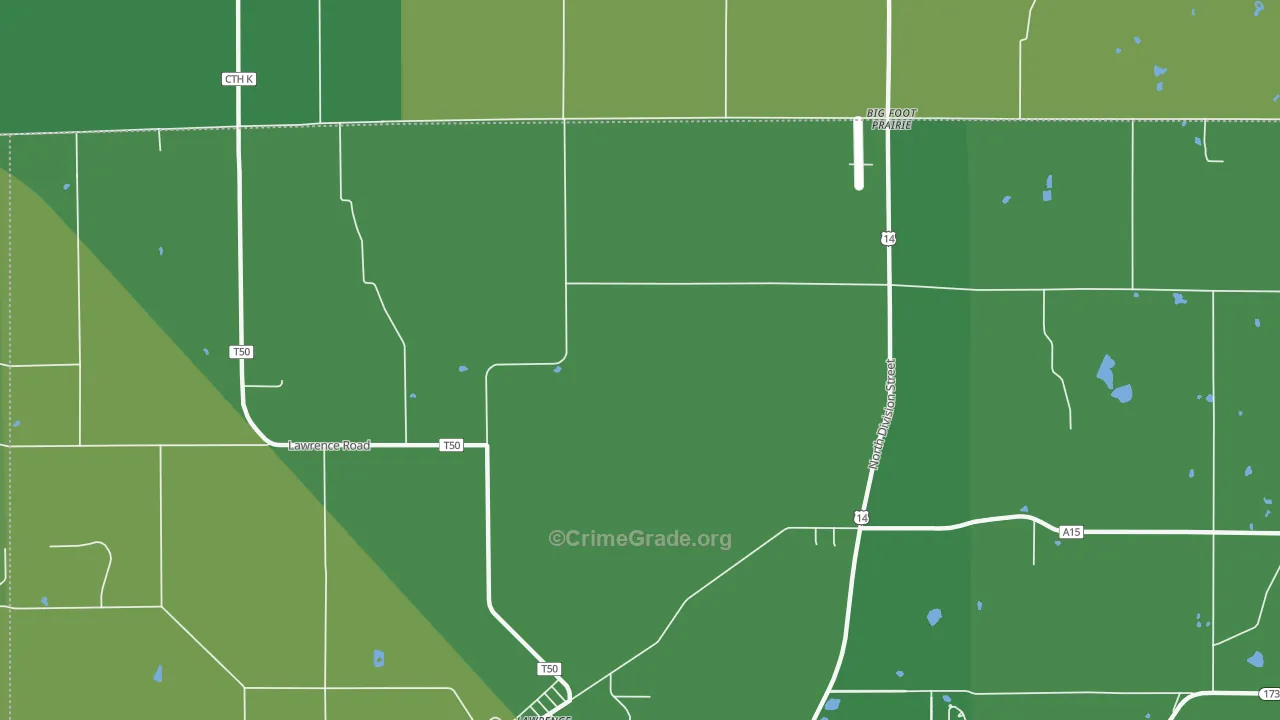 Lawrence, IL Map of Vehicle Theft Rates