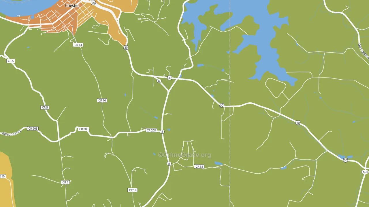 Lawrenceville, WV Map of Vehicle Theft Rates
