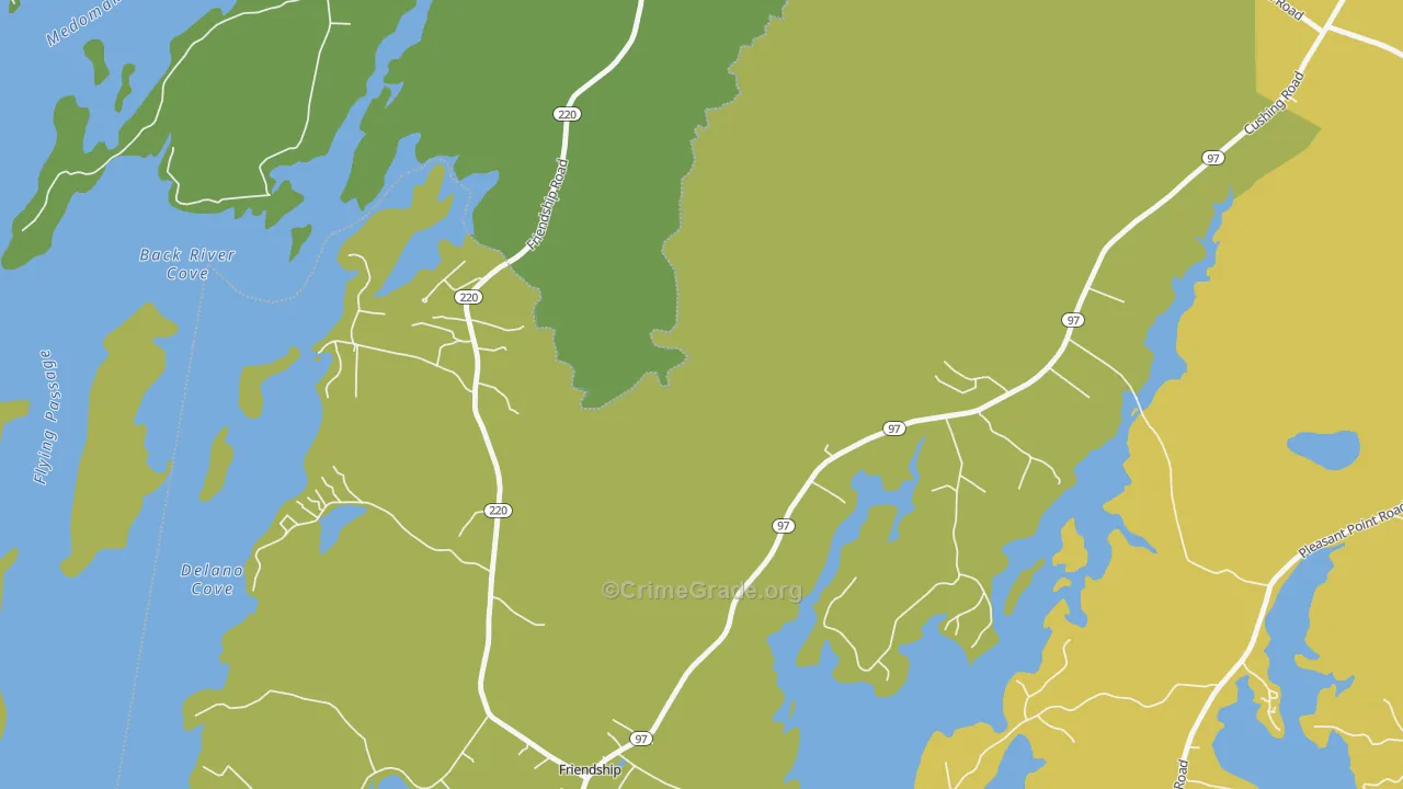 Lawry, ME Map of Vehicle Theft Rates