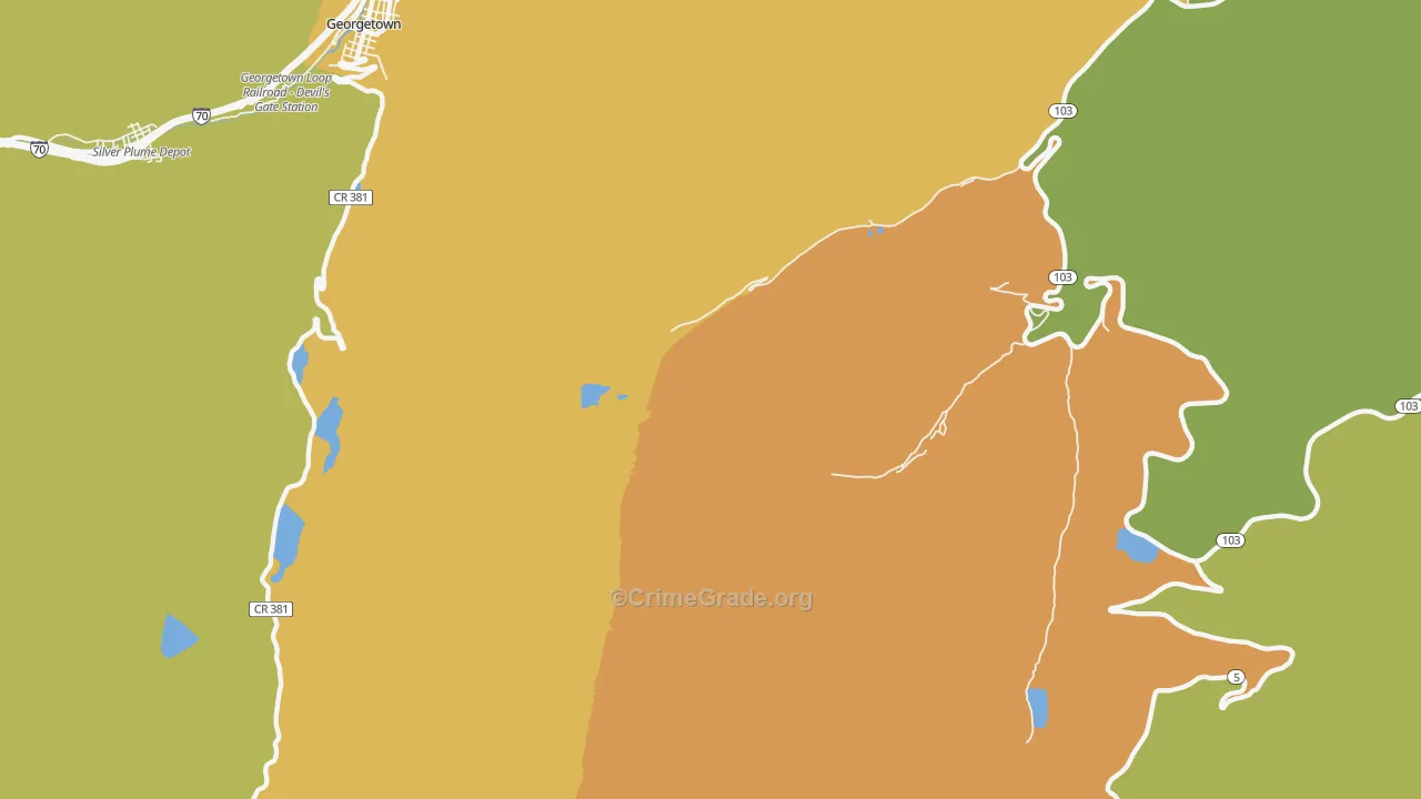 Lawson, CO Map of Vehicle Theft Rates