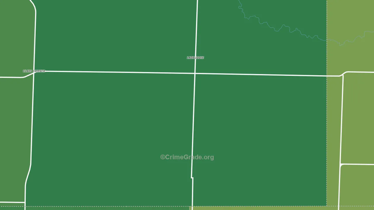 Lazbuddie, TX Map of Vehicle Theft Rates