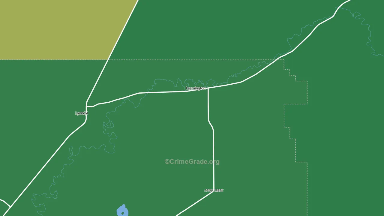 Leamington, UT Map of Vehicle Theft Rates