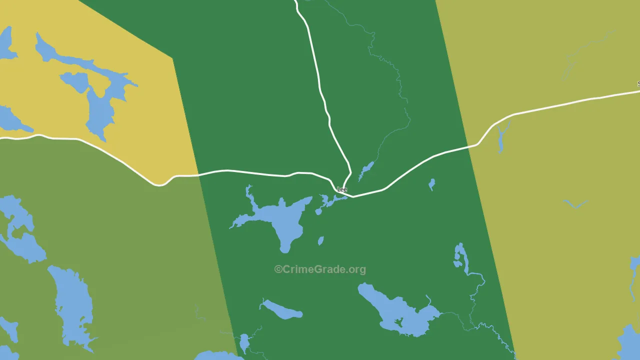 Lee, ME Map of Vehicle Theft Rates