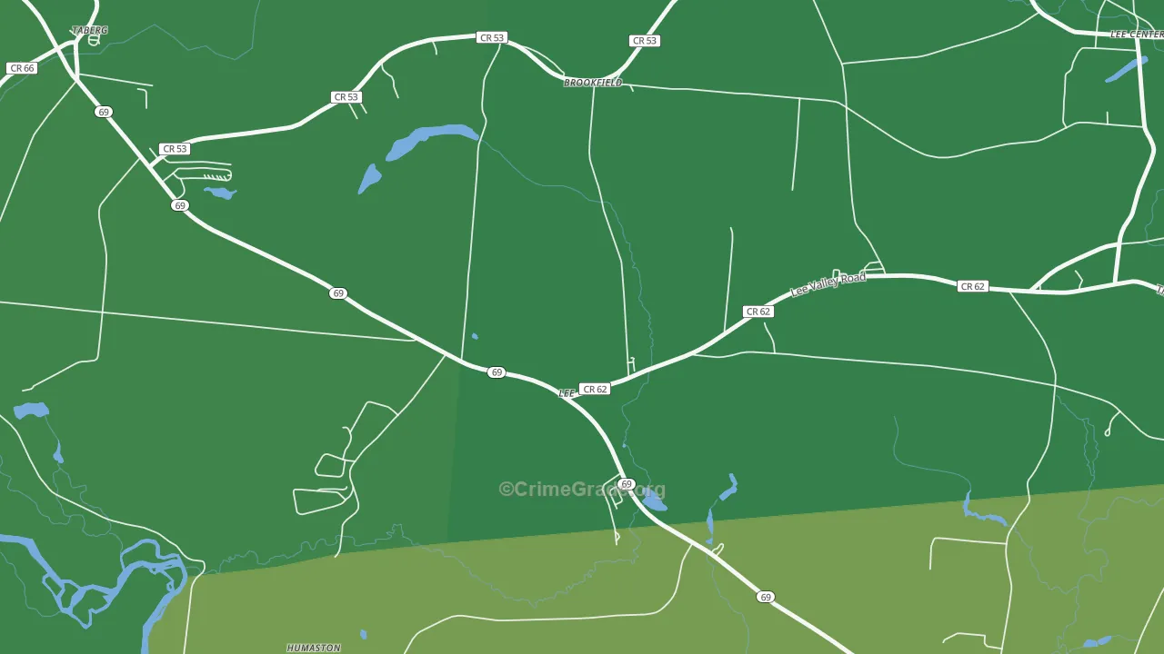 Lee, NY Map of Vehicle Theft Rates