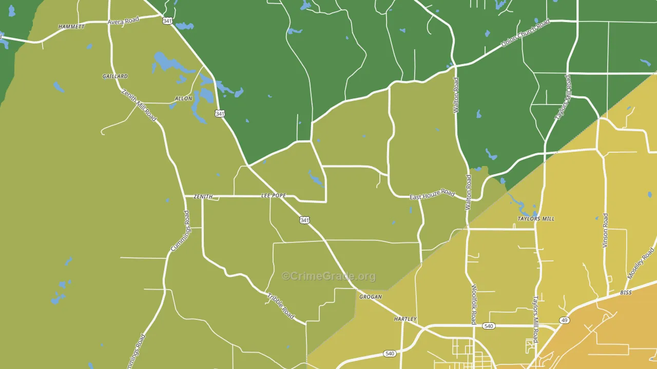 Lee Pope, GA Map of Vehicle Theft Rates