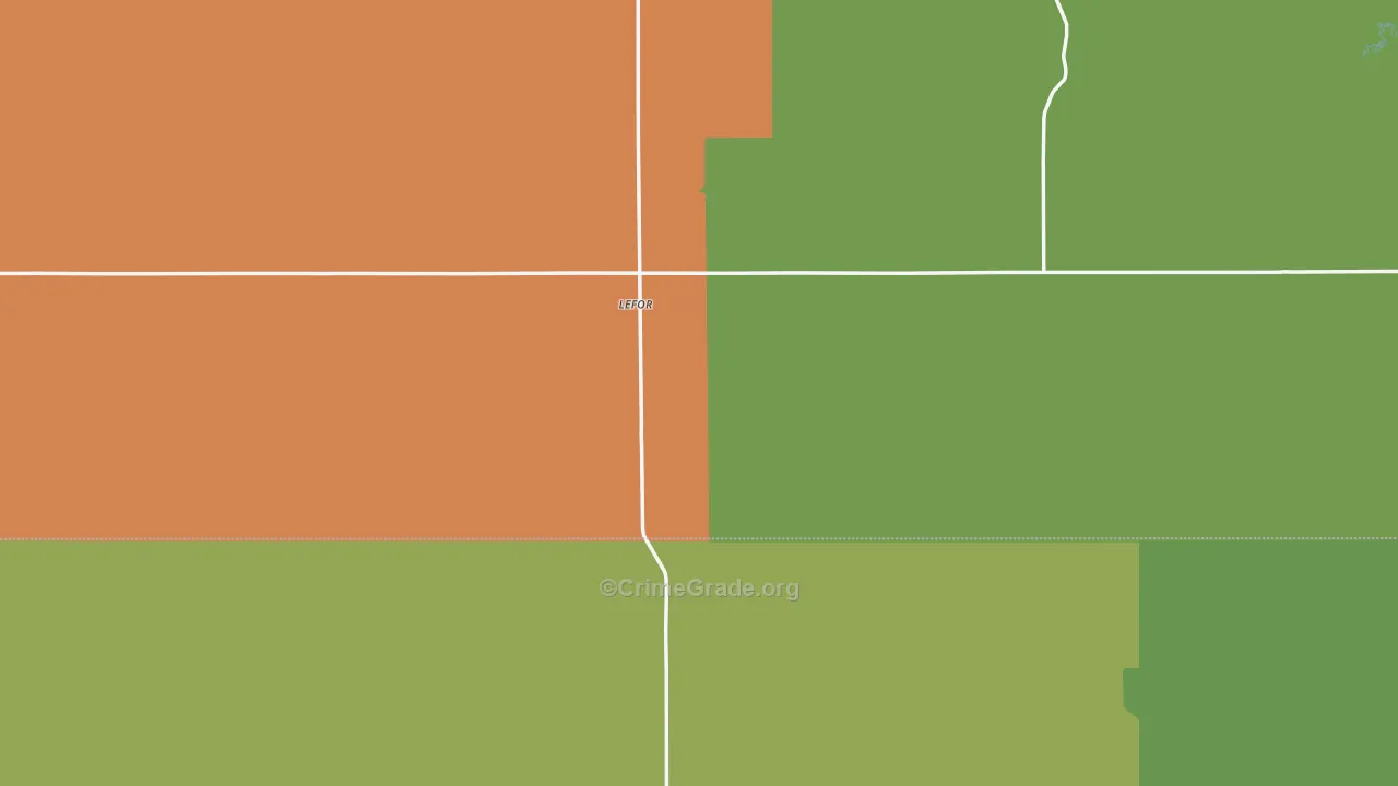 Lefor, ND Map of Vehicle Theft Rates