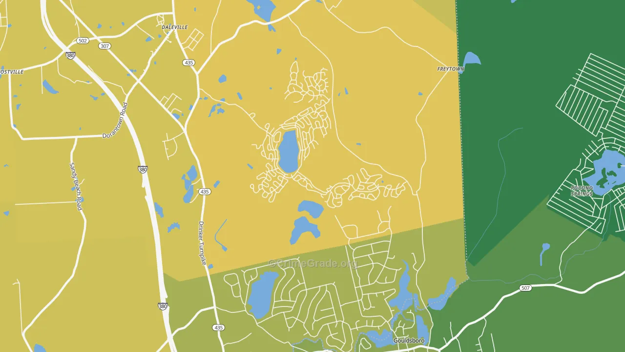 Lehigh, PA Map of Vehicle Theft Rates
