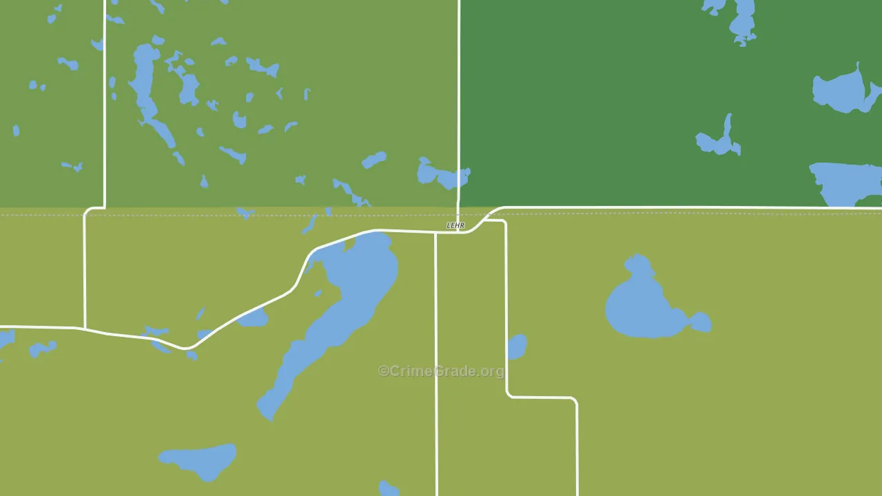 Lehr, ND Map of Vehicle Theft Rates