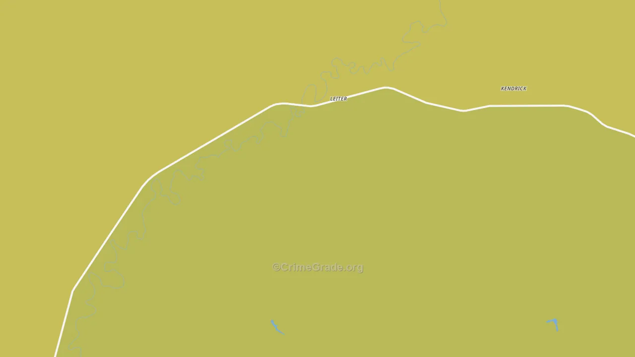 Leiter, WY Map of Vehicle Theft Rates