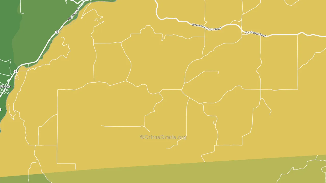 Leland, ID Map of Vehicle Theft Rates