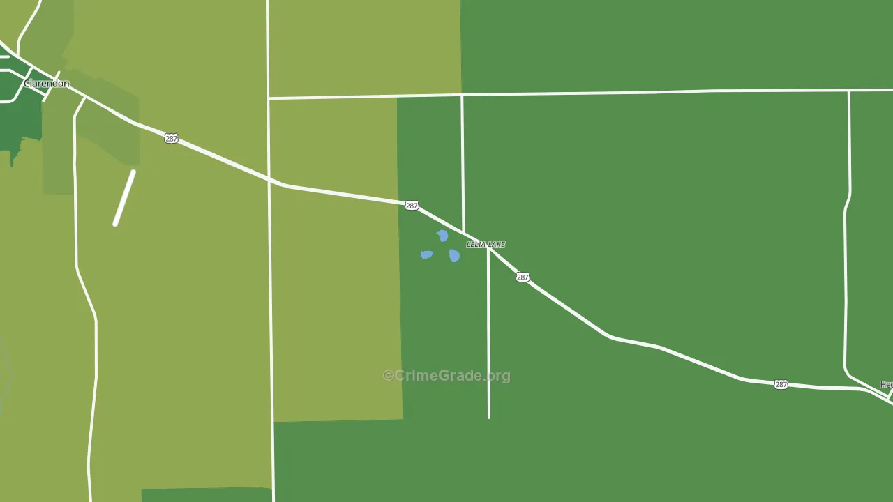 Lelia Lake, TX Map of Vehicle Theft Rates