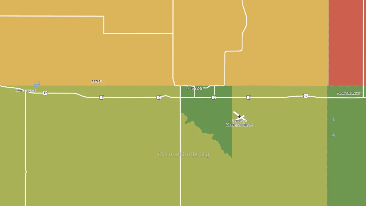 Lemmon, SD Map of Vehicle Theft Rates
