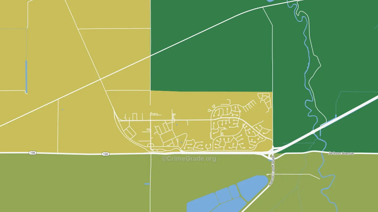 Lemoore Station, CA Map of Vehicle Theft Rates