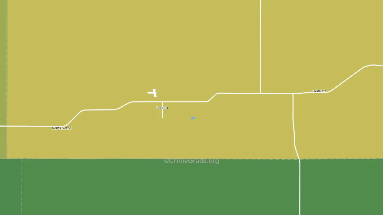 Lenora, KS Map of Vehicle Theft Rates