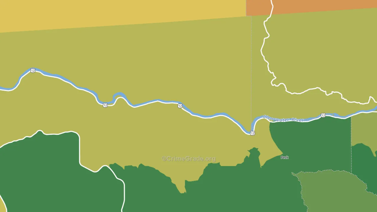 Lenore, ID Map of Vehicle Theft Rates
