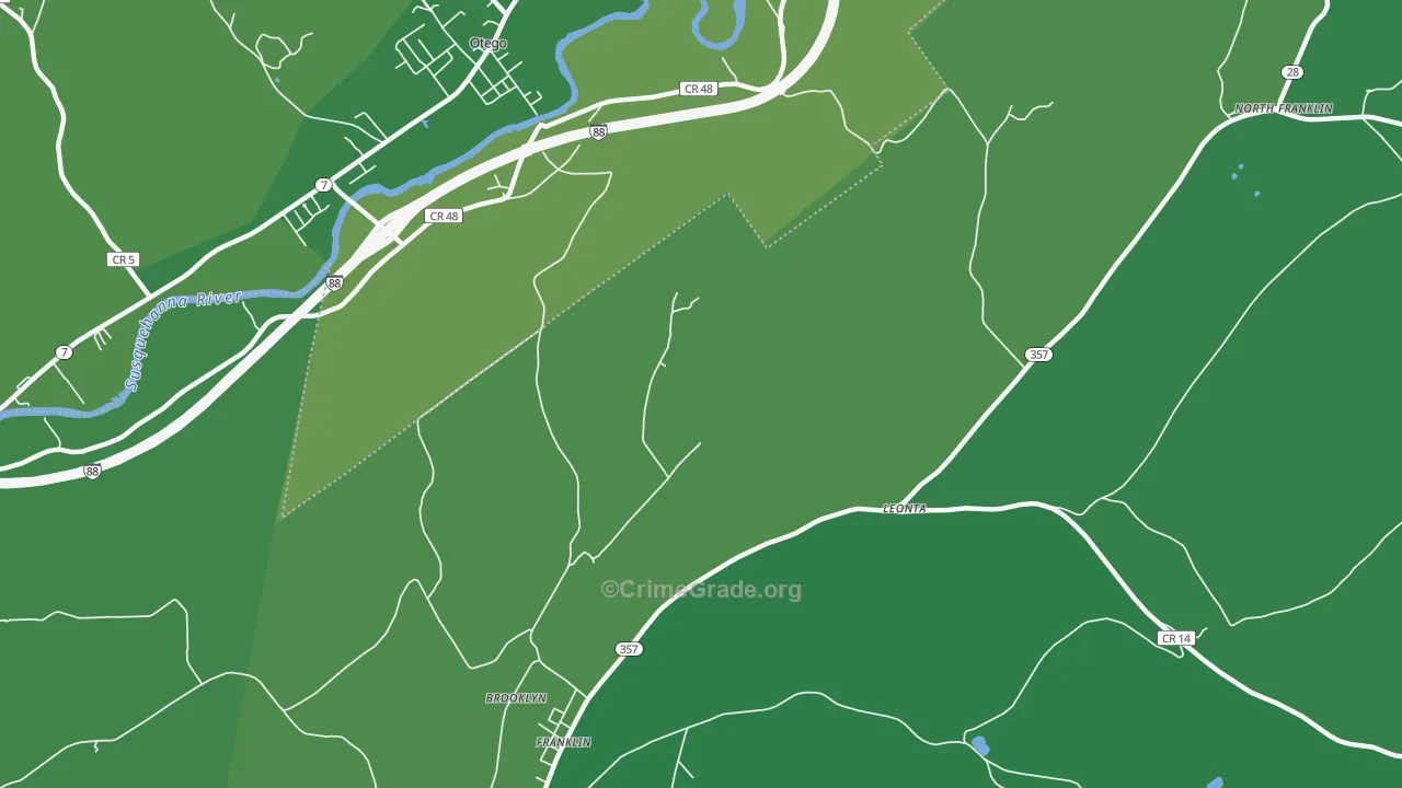 Leonta, NY Map of Vehicle Theft Rates