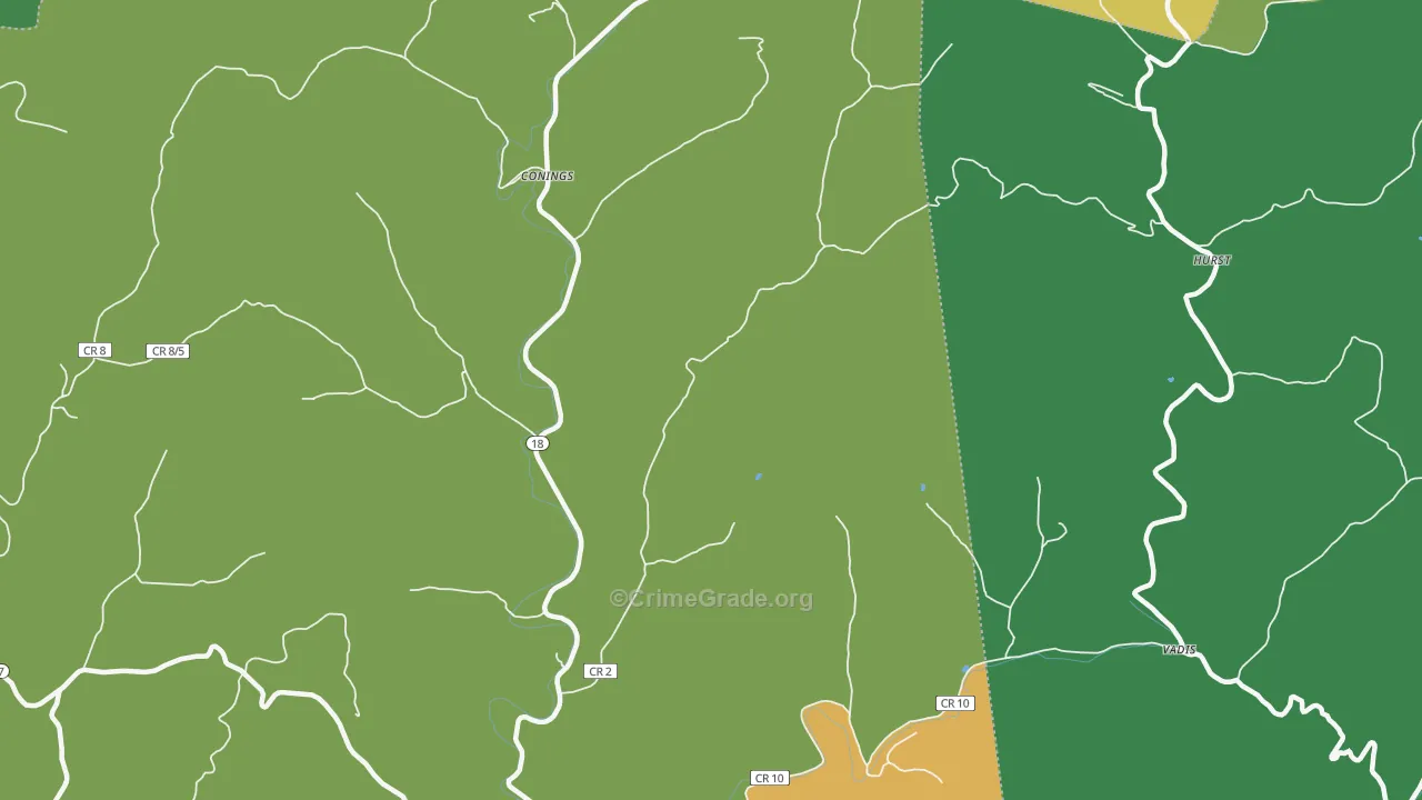 Leopold, WV Map of Vehicle Theft Rates