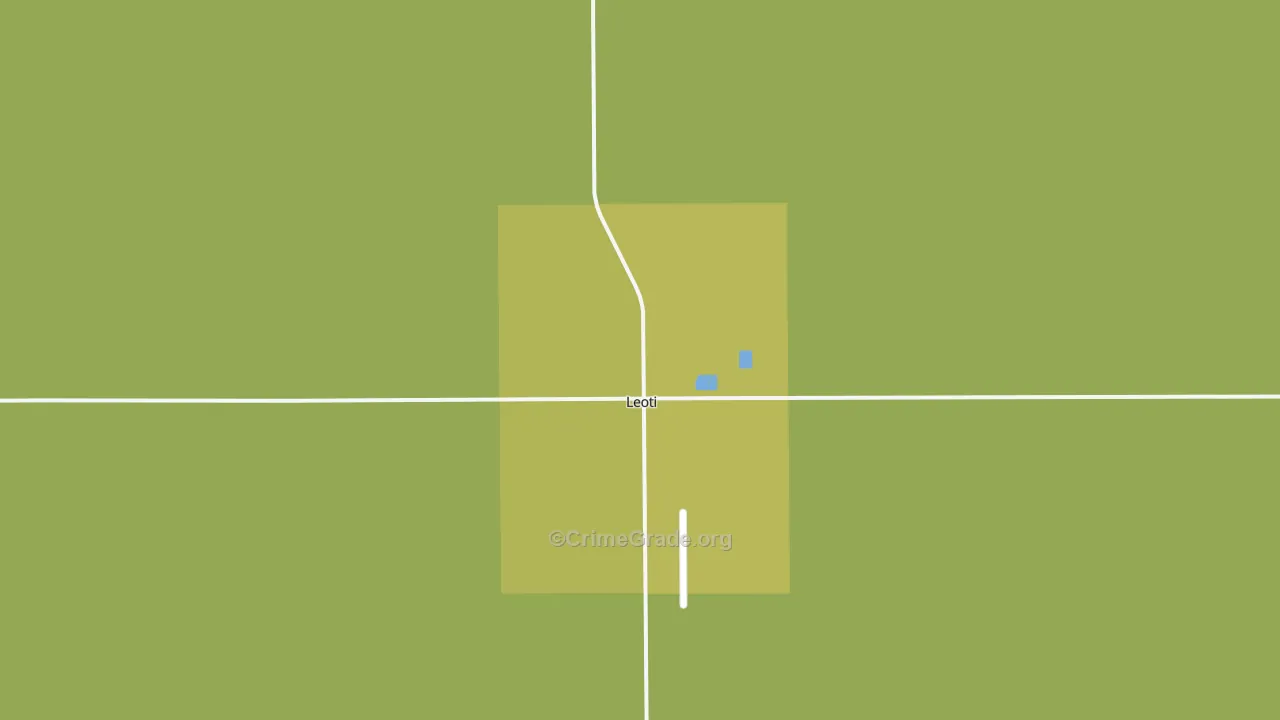 Leoti, KS Map of Vehicle Theft Rates