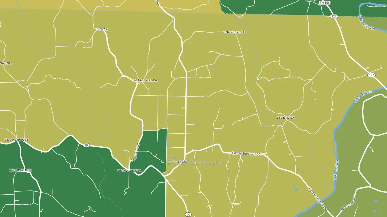 Lester, AL Map of Vehicle Theft Rates