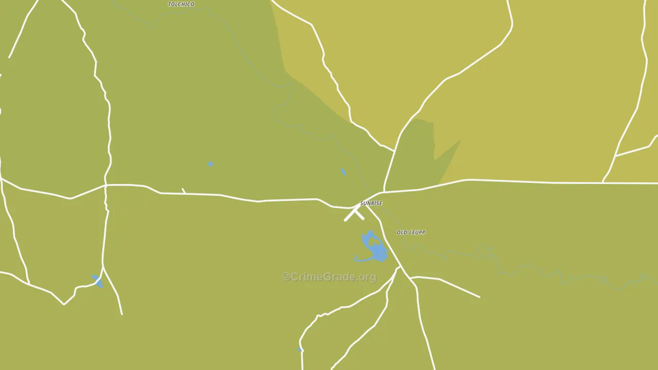 Leupp, AZ Map of Vehicle Theft Rates