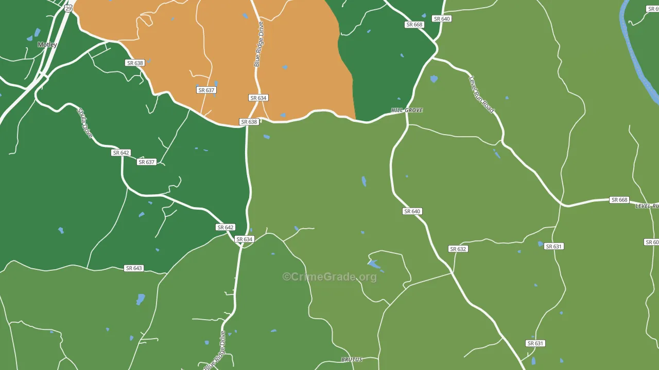 Level Run, VA Map of Vehicle Theft Rates