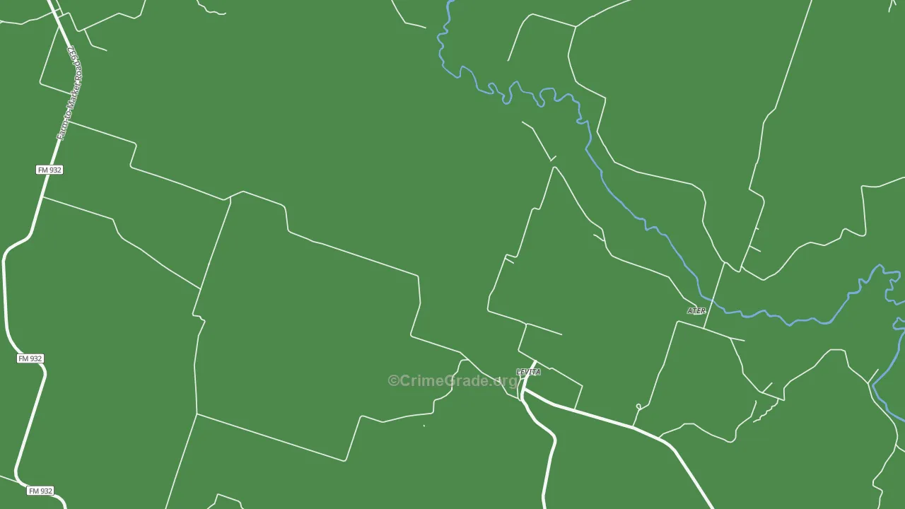 Levita, TX Map of Vehicle Theft Rates