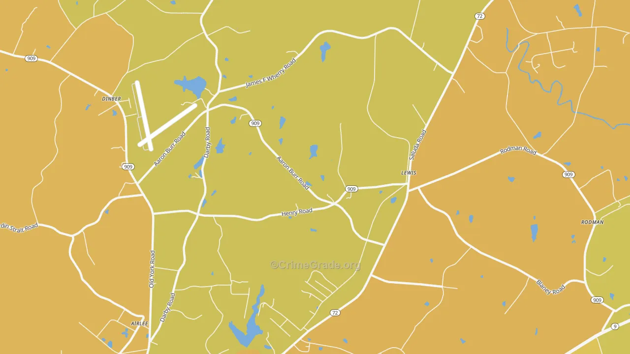 Lewis, SC Map of Vehicle Theft Rates