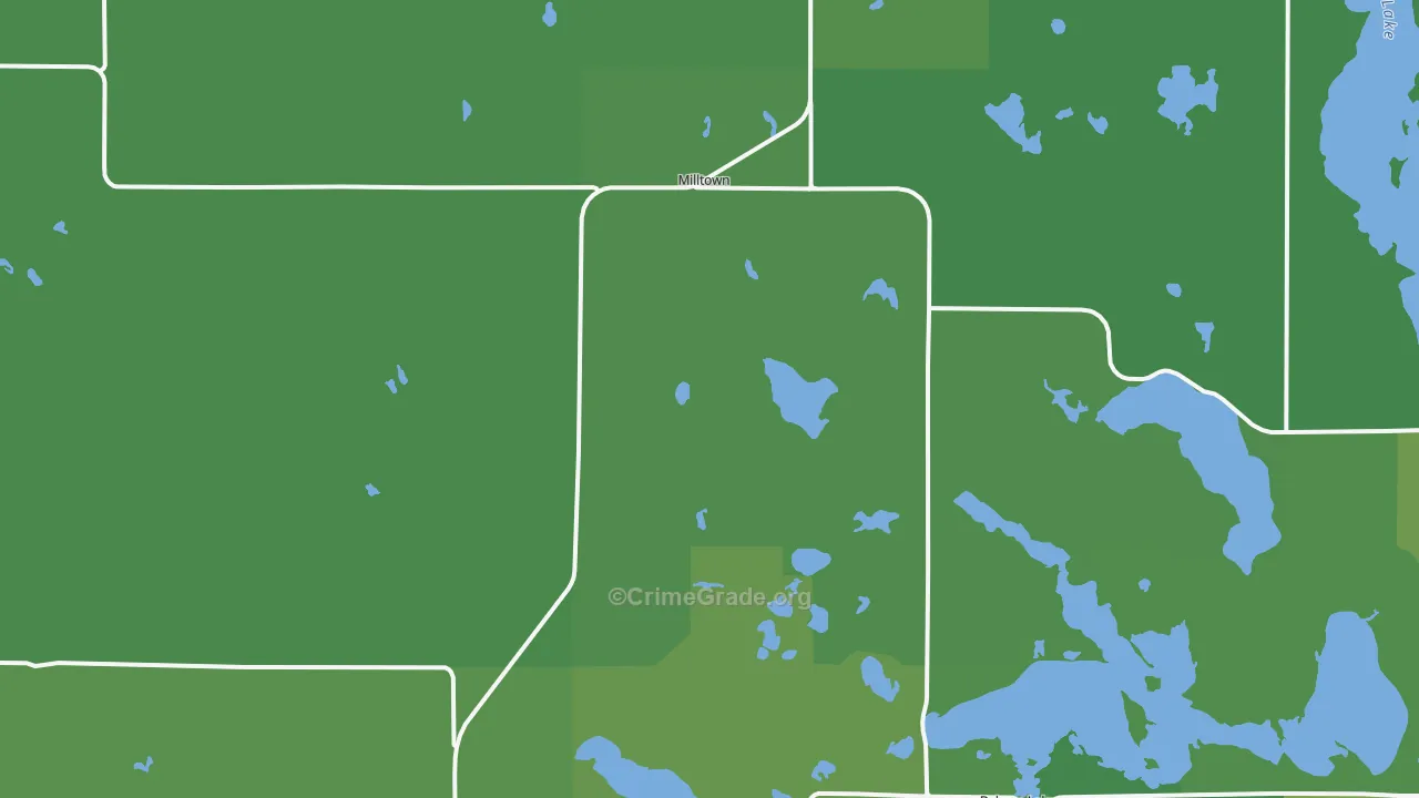 Lewis, WI Map of Vehicle Theft Rates