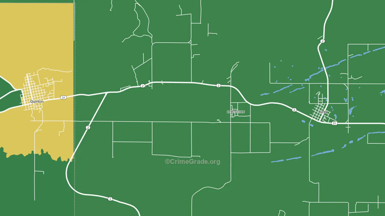 Lewisville, OK Map of Vehicle Theft Rates