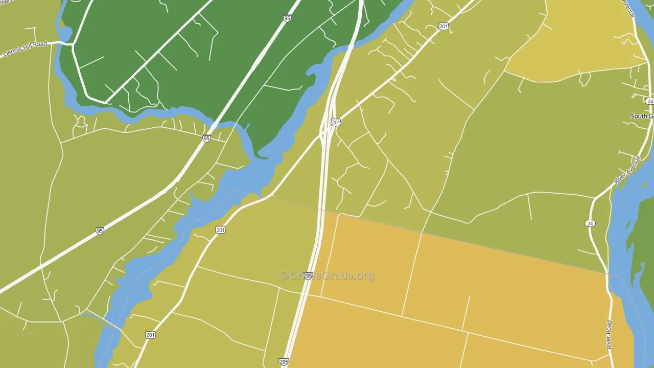 Libby Hill, ME Map of Vehicle Theft Rates