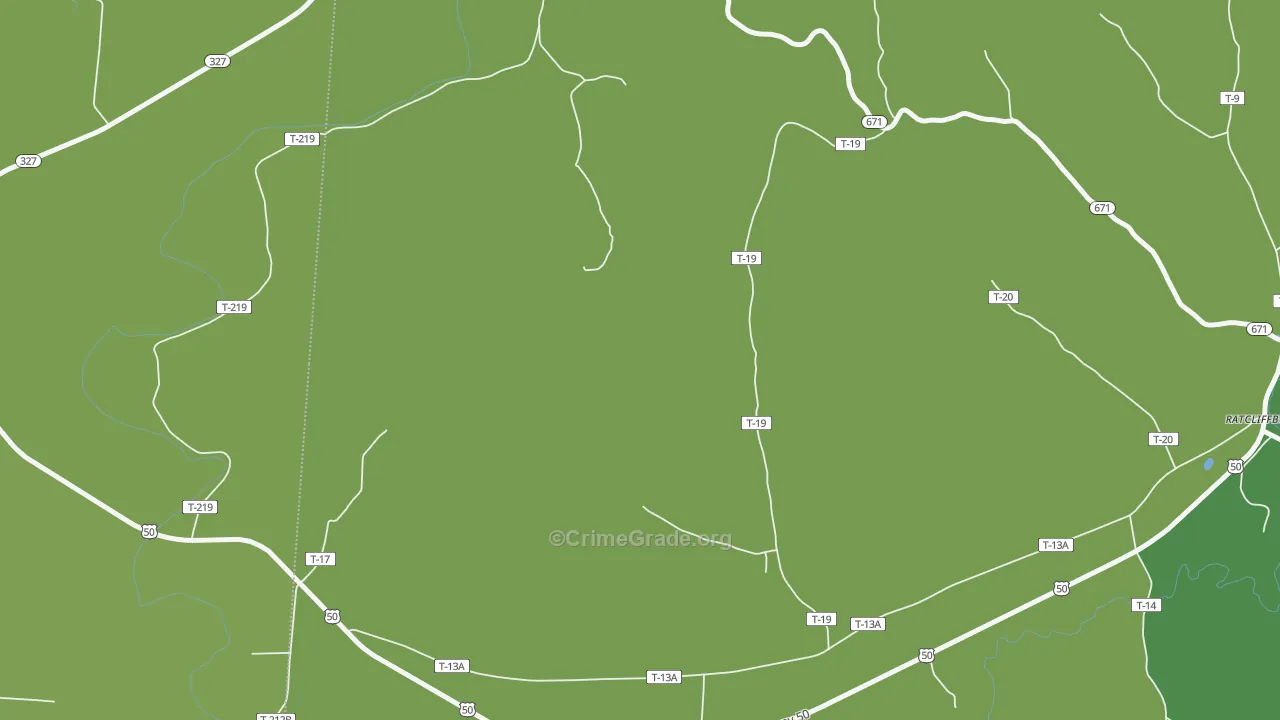 Lickskillet, OH Map of Vehicle Theft Rates