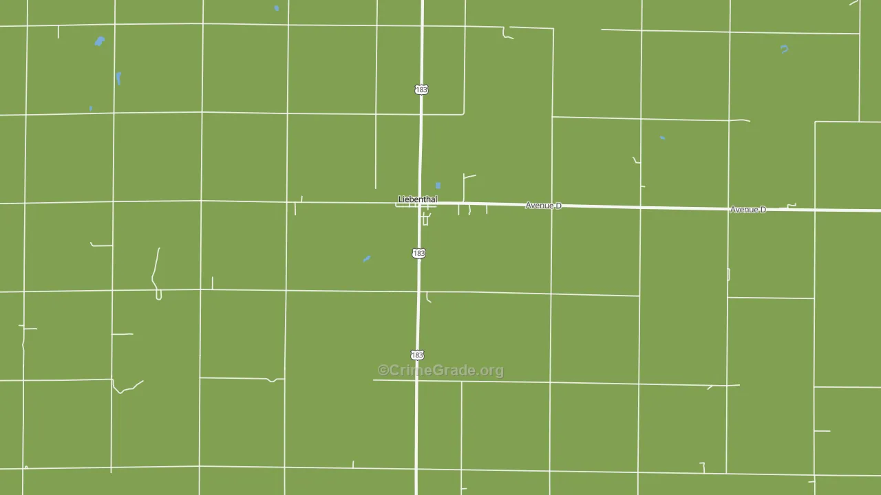 Liebenthal, KS Map of Vehicle Theft Rates