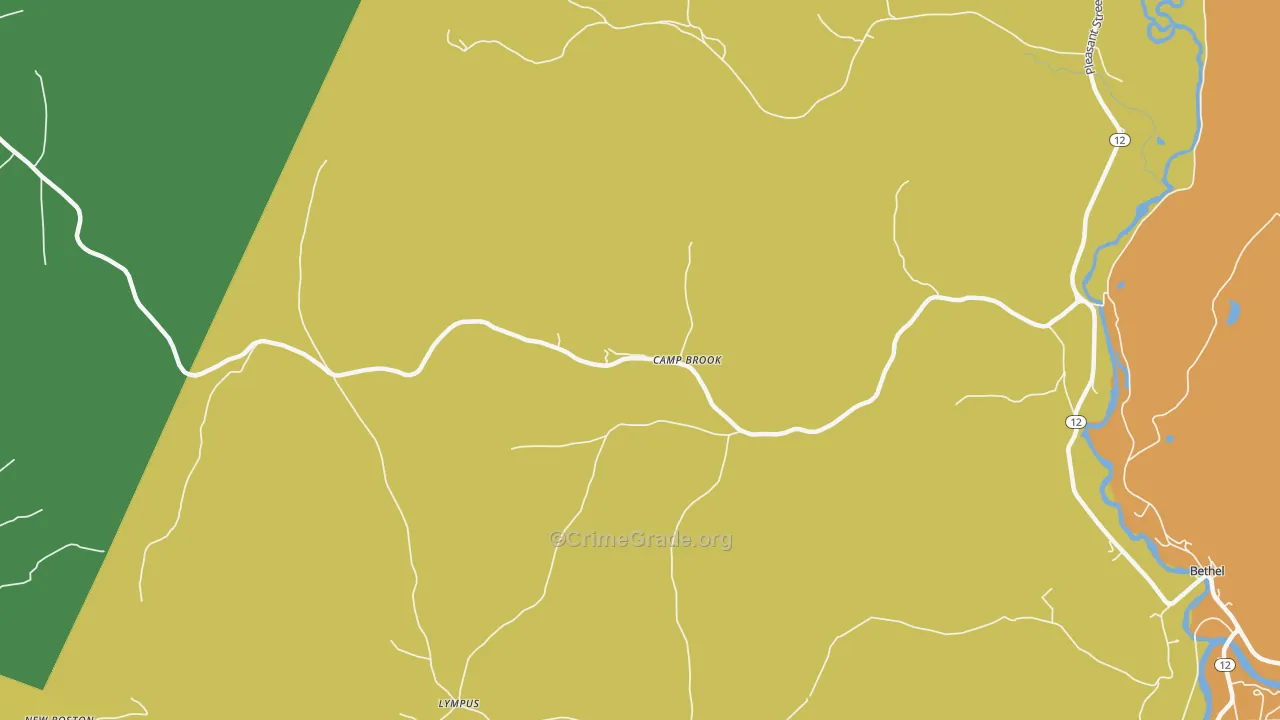Lilliesville, VT Map of Vehicle Theft Rates
