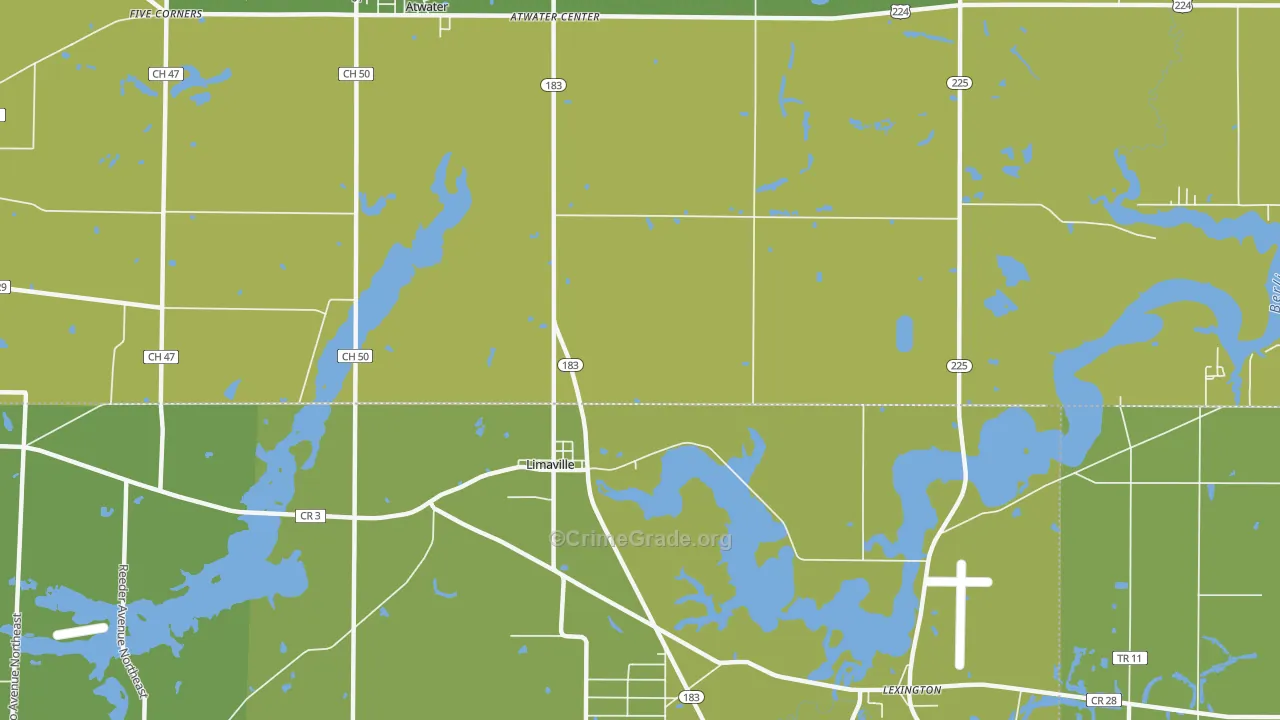 Limaville, OH Map of Vehicle Theft Rates